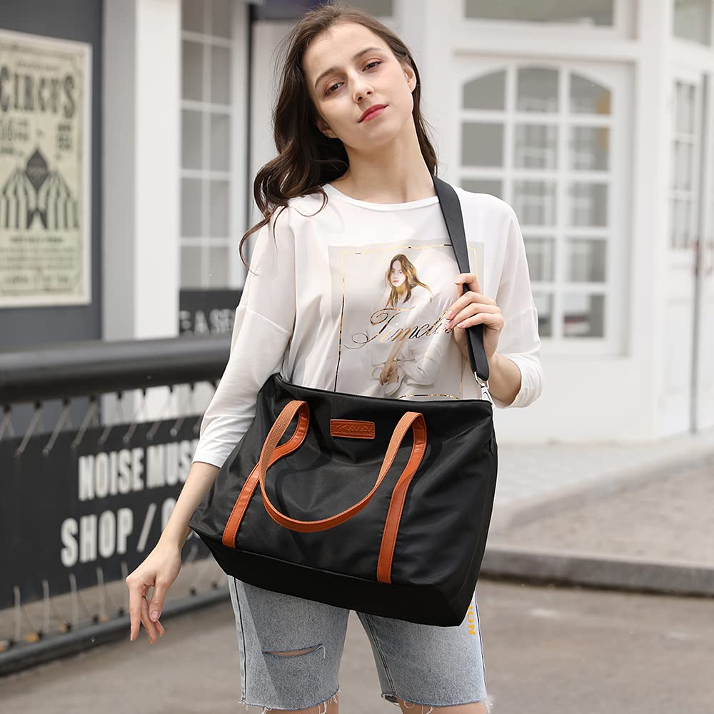 Tote Bag for Women Nylon 15.6 Inch Laptop Shoulder Handbag Purse for Travel Work School