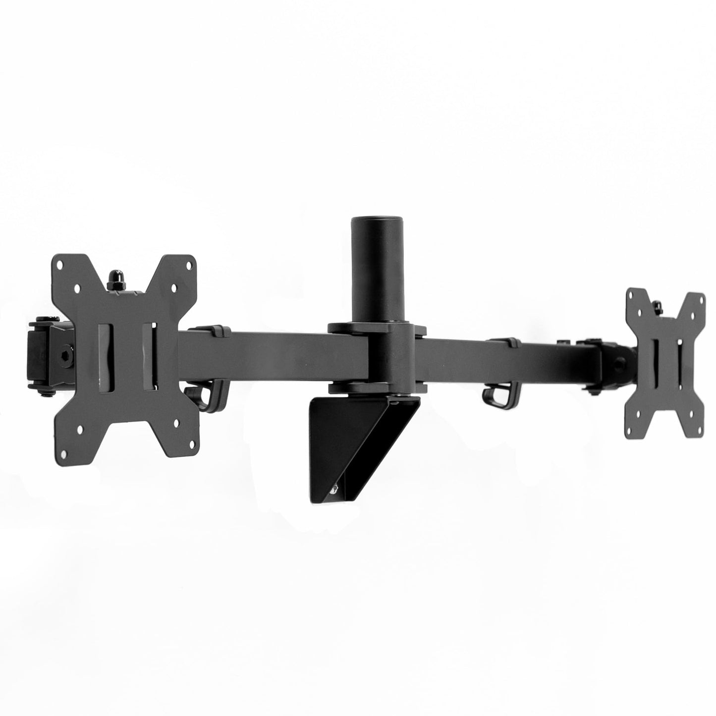 VIVO Premium Dual Ultra Wide LCD LED 27 to 38 inch Monitor Wall Mount, Heavy Duty, Telescoping Arms, Flush Wall Setup, Fits 2 Screens, Black, MOUNT-TS38B
