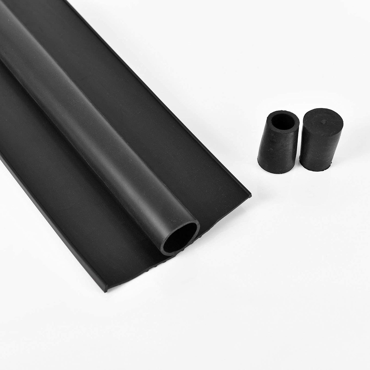 BOWSEN Garage Door Bottom Seals Weatherproof Weatherstrip Threshold Buffering Sealing High Performance EPDM Rubber Weather Resistance Gasket Black 1/4 Inch T-End,16ft Long