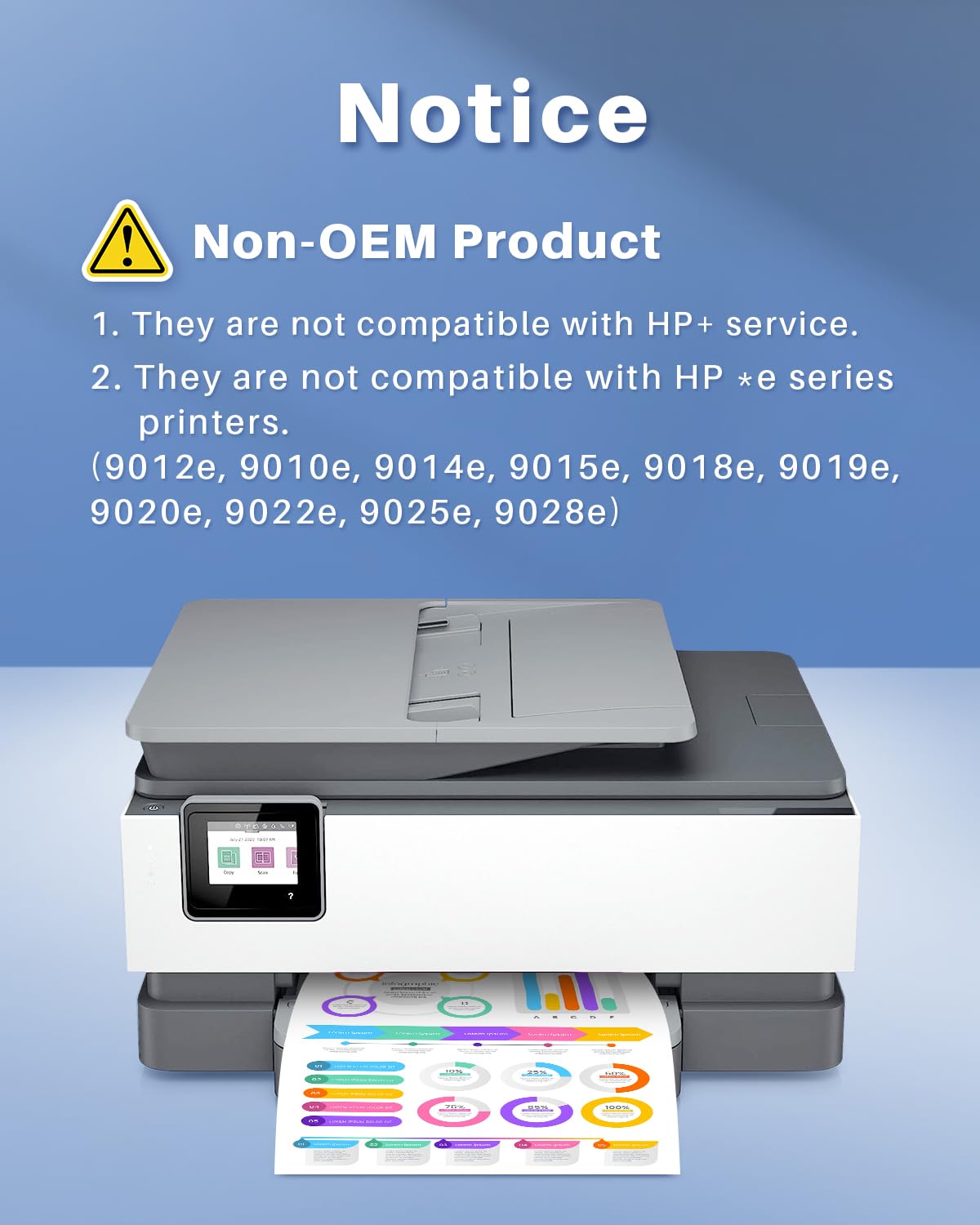 (Latest Chip) 962XL Ink Cartridges for HP Printers Compatible Replacement for HP 962XL Ink Cartridges Combo Pack to Work for HP Officejet Pro 9015 9010 9018 9020 9022 9025 Printer (High Yield, 4 Pack)