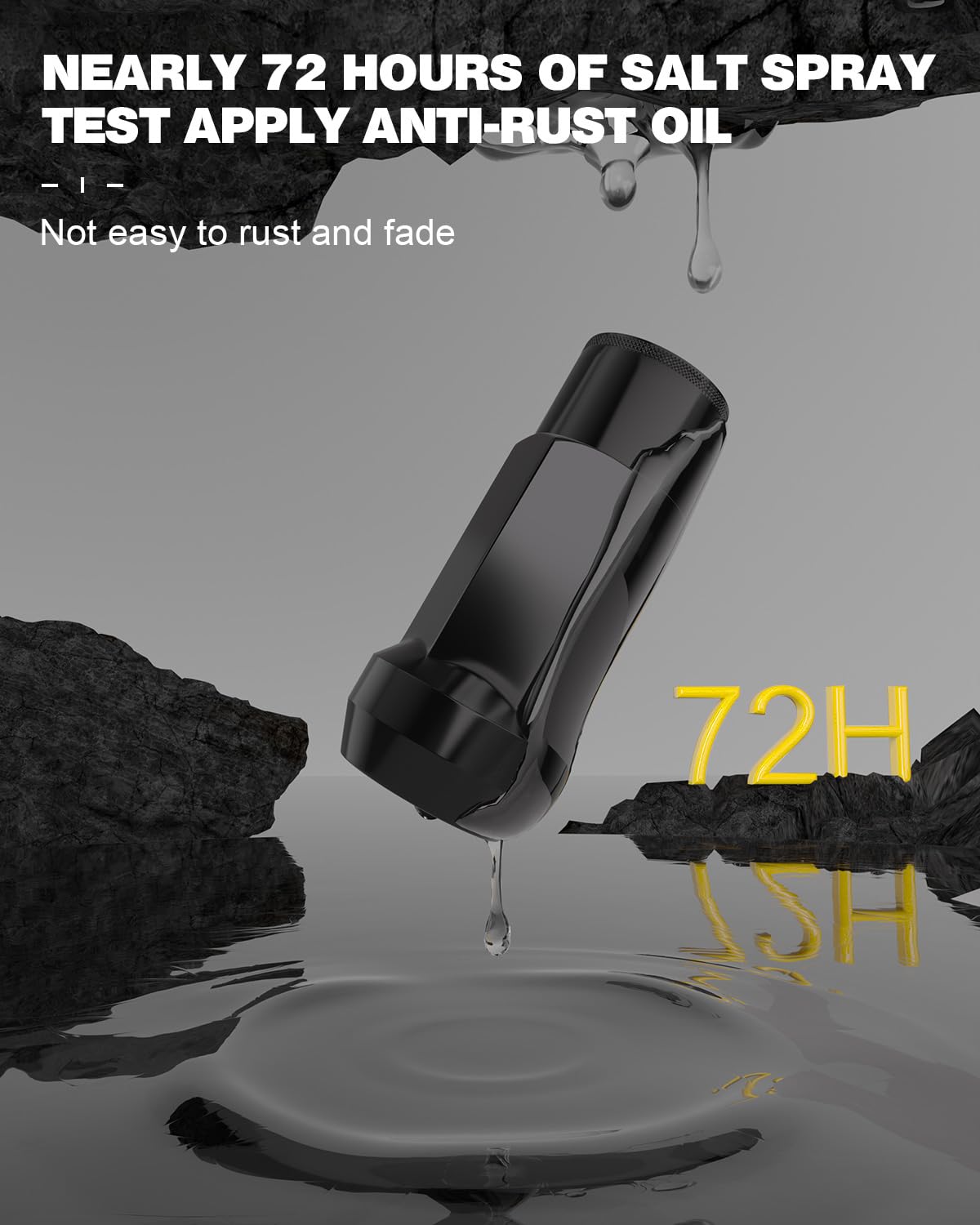 GAsupply 12x1.5 Extended Open End Lug Nuts Black, 1.9" 48mm Tall, 17mm Hex, Conical Seat 60 Degree, 20 Pack+1 Lug Nut Lock Key Socket