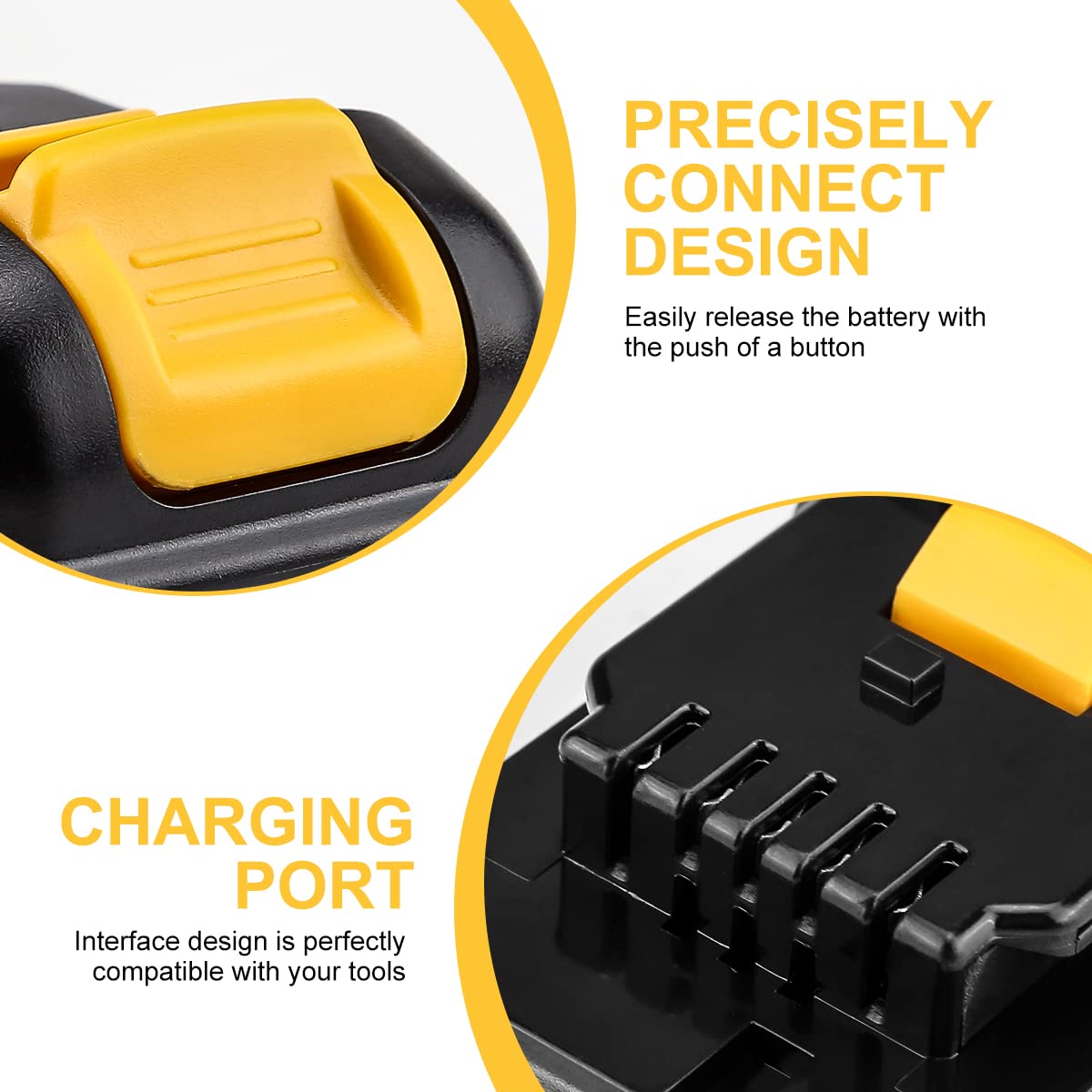Ahomtikk 2Pack 4000mAh 12V Li-ion Replacement for Dewalt 12V Battery DCB120 DCB121 DCB123 DCB122 DCB124 DCB125 DCB127 for 12V Dewalt Battery