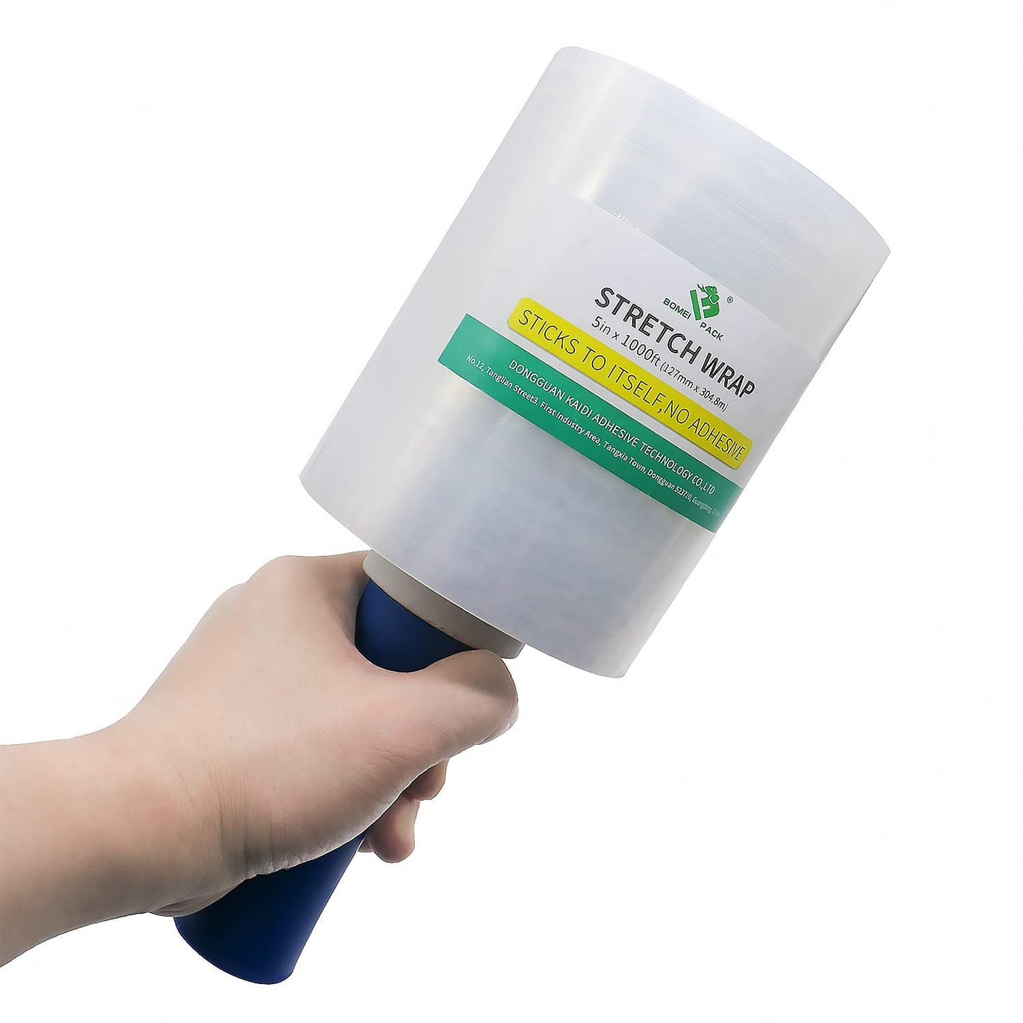 BOMEI PACK Stretch Wrap Film Roll, Plastic Shrink Wrap for Moving 5 inch x 1000 ft, 6 Packs with 2 Plastic Handle