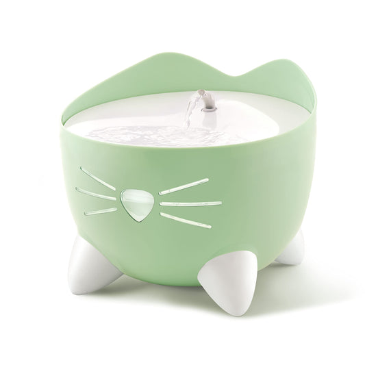 Catit PIXI Cat Water Fountain, Mint Green, Modern Cat Fountain, Silent Pump for Indoor Cats, Different Flow Settings Fontaine Pour Chat, Pet Water Fountains