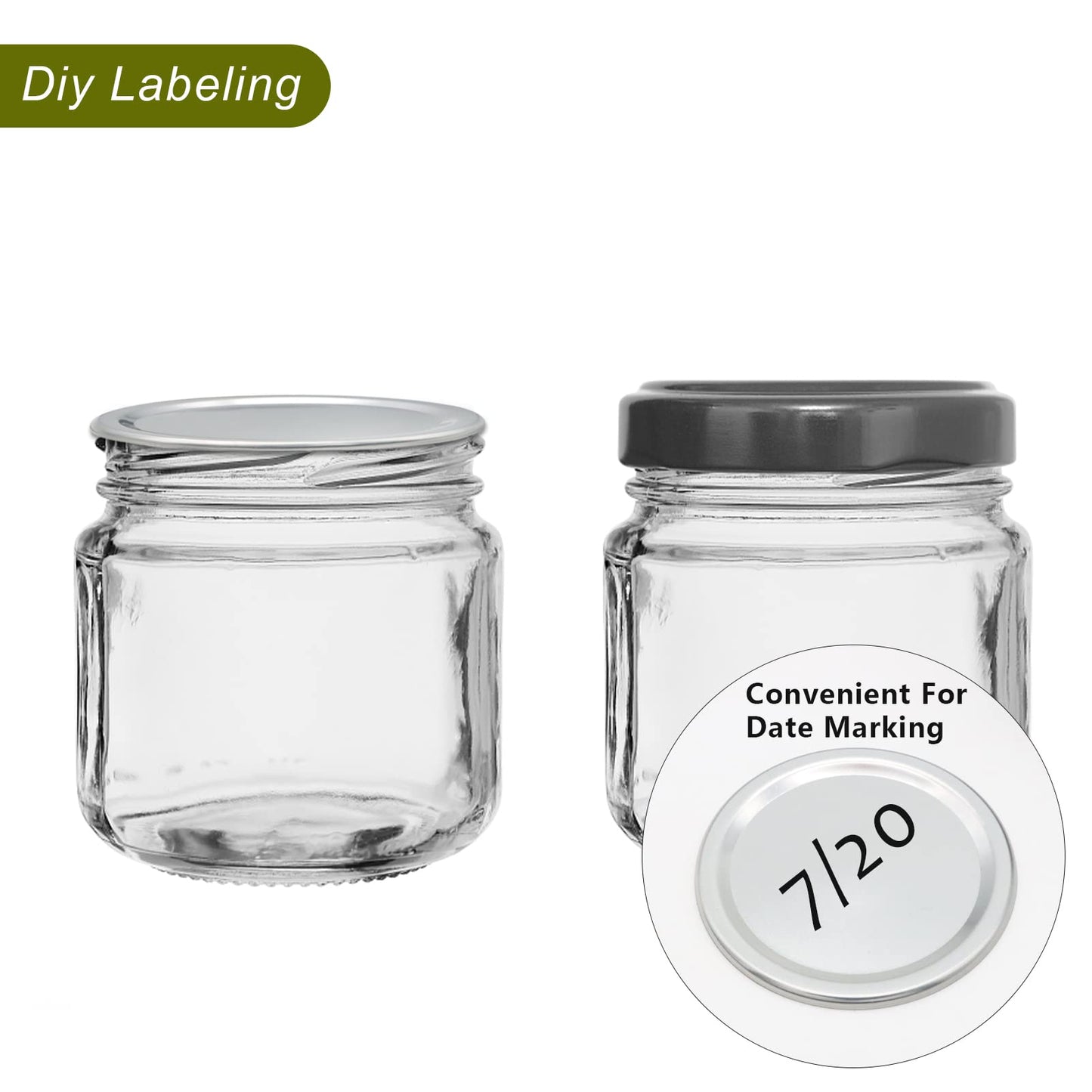 Regular Mouth Canning Lids Bulk, 200 Count 70MM Mason Jar Split-Type Metal Canning Lids for Ball, Kerr, Canning Jar lids, Food Grade Material Reusable Leak Proof Lids with Silicone Seals Rings