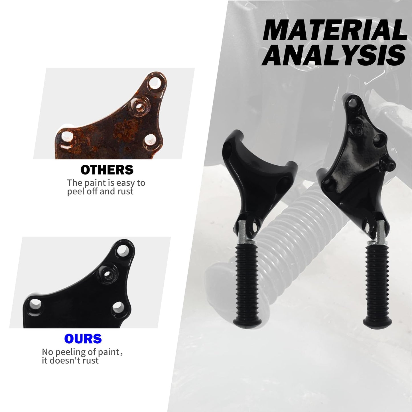 HDBUBALUS Motorcycle Rear Passenger Foot Pegs Footpegs Foot Rests Pedal & Mount Fit for Harley Sportster Iron XL 883 1200 Forty Eight Seventy Two 2014-2022