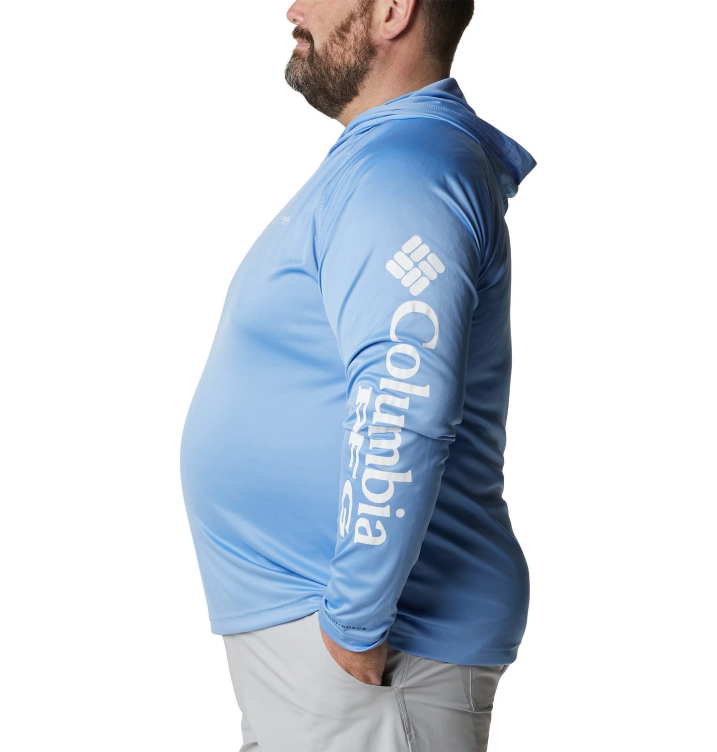 Columbia Men's Terminal Tackle Hoodie, White Cap/White Logo, Medium