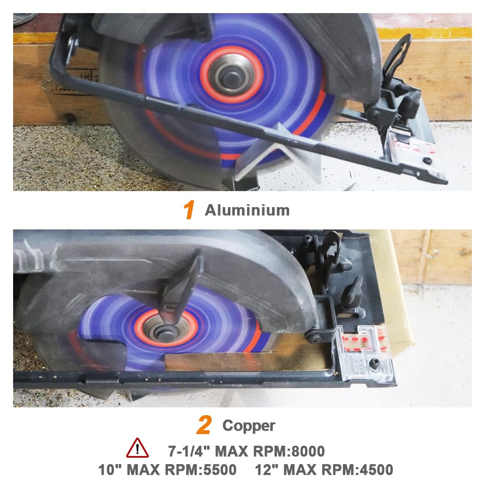 BRSCHNITT 12Inch 100Tooth TCG Metal Saw Blade - for Aluminum Plastics and Non Ferrous 1" Arbor