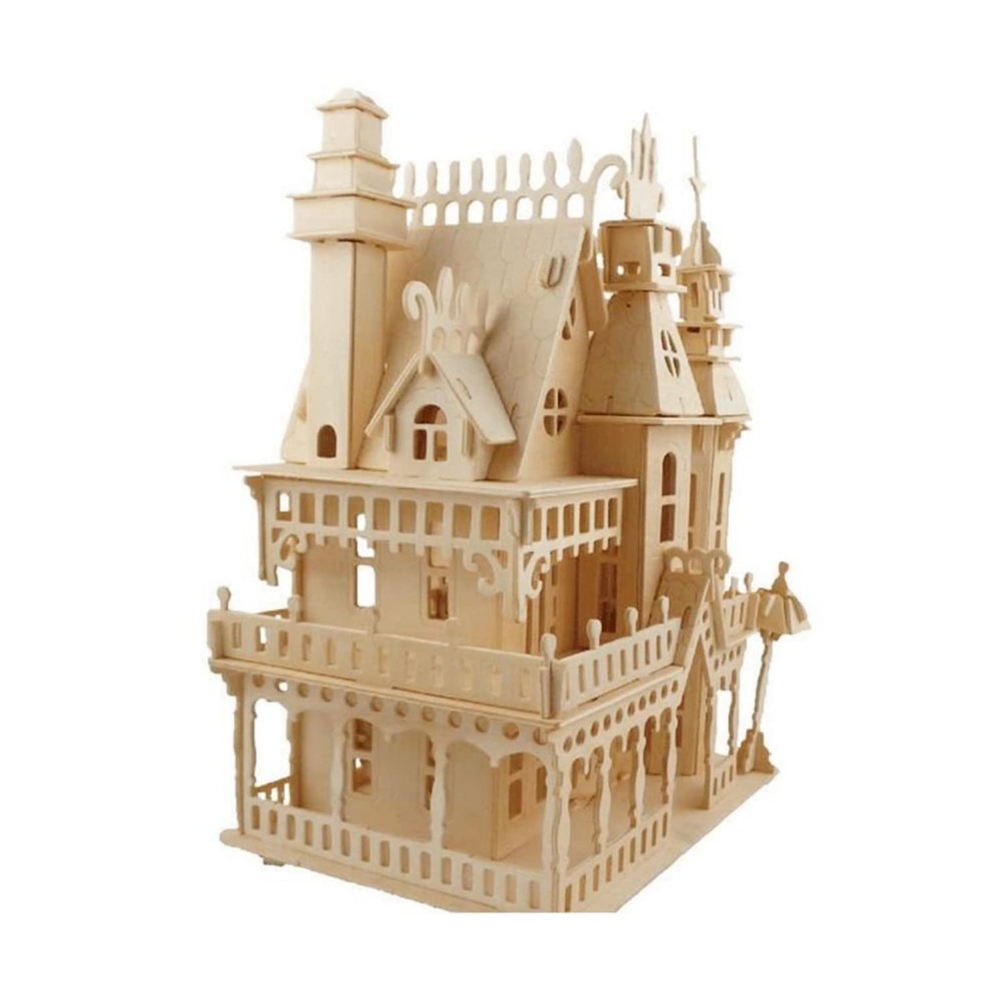 3D Wooden Puzzle DIY Craft Kits- Model Puzzle Assembly Model Kit and House Furniture Set-Fantasy Villa Birthday Gift, for Adults