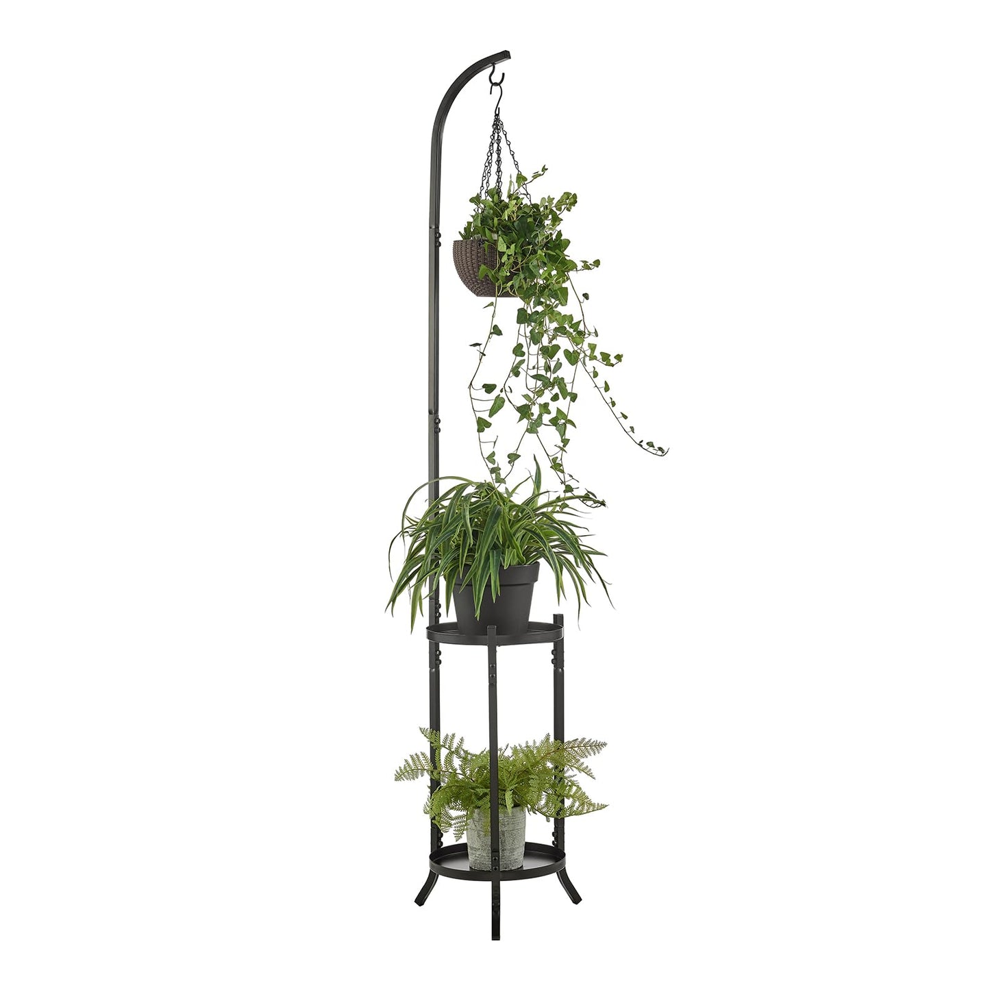 3 Tier Metal Plant Stands, Metal Corner Tall Plant Stands for Multiple Plants, Modern Flower Pot Holder Shelf Display Rack