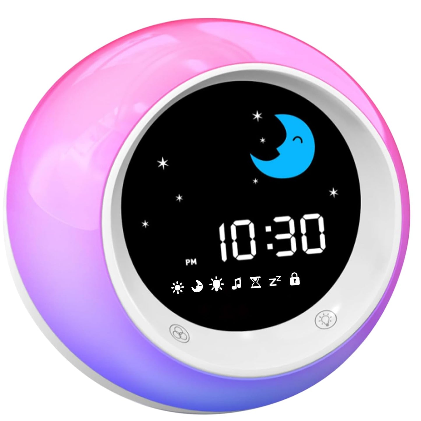 I·Code Time to Wake Alarm Clock for Kids, Children's Sleep Trainer, Kids Wake Up Light, Sleep Sound Machine