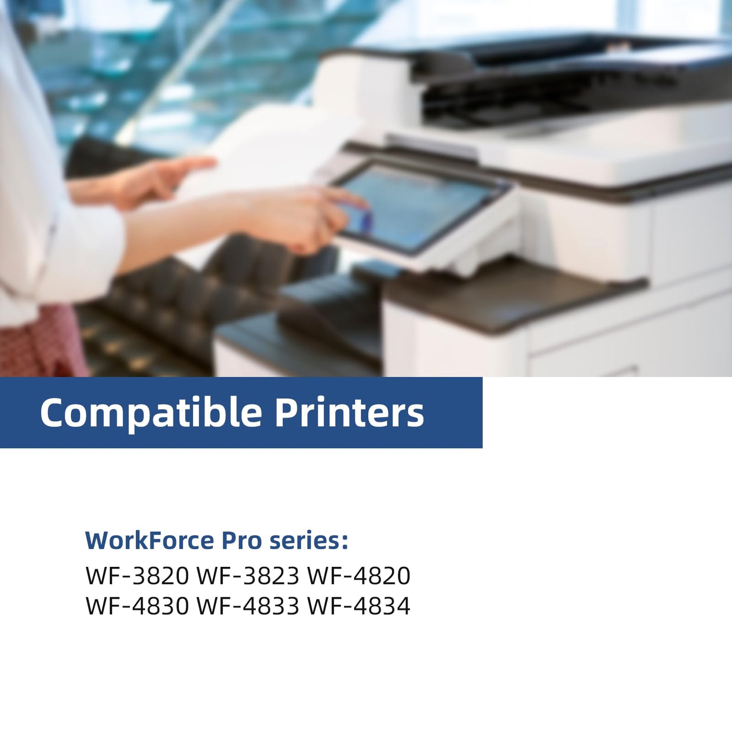822XL WF-3820 Printer Ink Cartridges Compatible Replacement for Epson 822XL 822 T822 for Workforce Pro WF-4820 WF-4830 WF-3823 WF-4833 WF-4834 Printer (5-Pack)