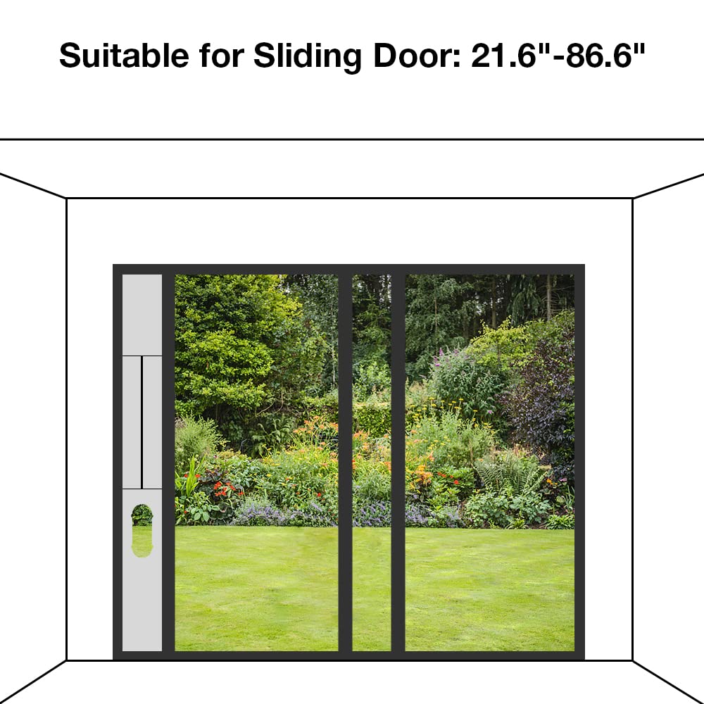 KLOLKUTTA Sliding Door Air Conditioner Kit, Portable AC Sliding Glass Door Vent Kit Seal Plates with 5.9” Exhaust Hose Duck Coupler for A/C Replacement Doors Slide Set