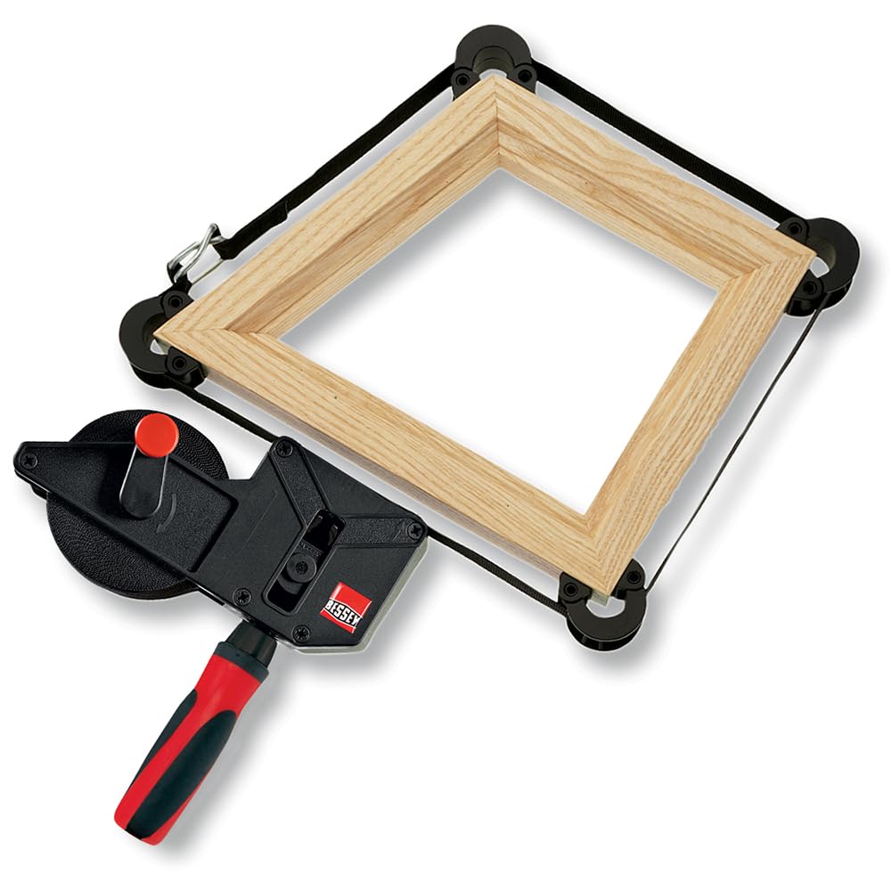 BESSEY VAS-23+2K-CB, 23 ft Variable Angle Strap Clamp with 4 Clips