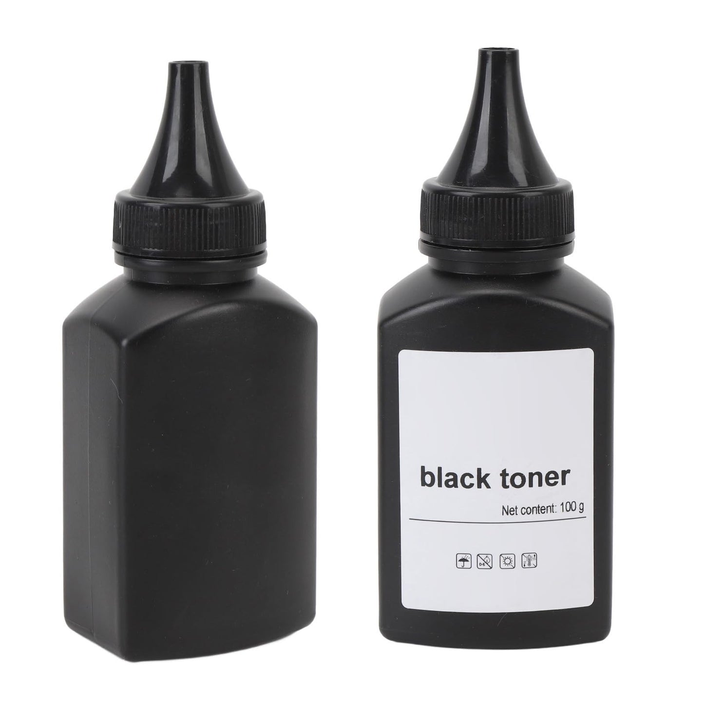 2 Pcs Black Toner Refill Powder 200g for Multiple Printers High Yield Cartridge Refill