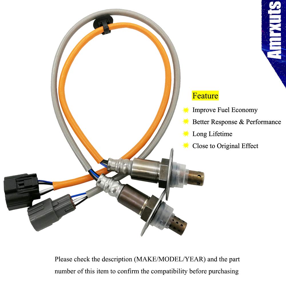 Amrxuts 2Pcs 234-9123 234-4445 Upstream Downstream Oxygen Sensor for Subaru 2006-2011 Impreza 2006-2009 Legacy 2006-2010 Forester 2006-2009 Outback 2006 for Saab 9-2X 2.5L-H4 22641-AA36A 22690-AA810