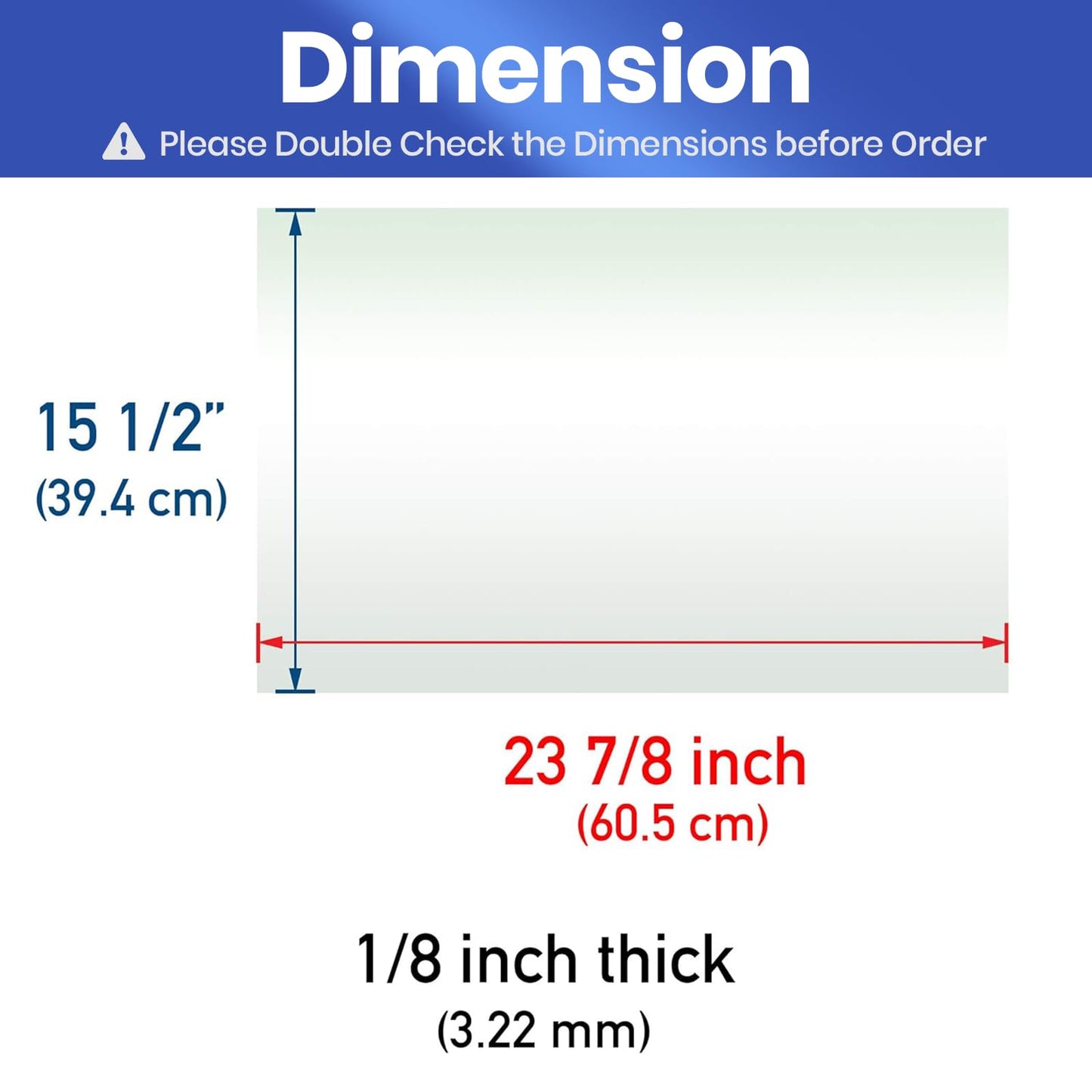 Crisper Glass Replacement Compatible with Frigidaire 240350608/AP2115928-24" x 15.5" x 1/8" Tempered Glass Crisper Drawer Cover Insert Compatible with Kenmore, Electrolux, Crosley, and More