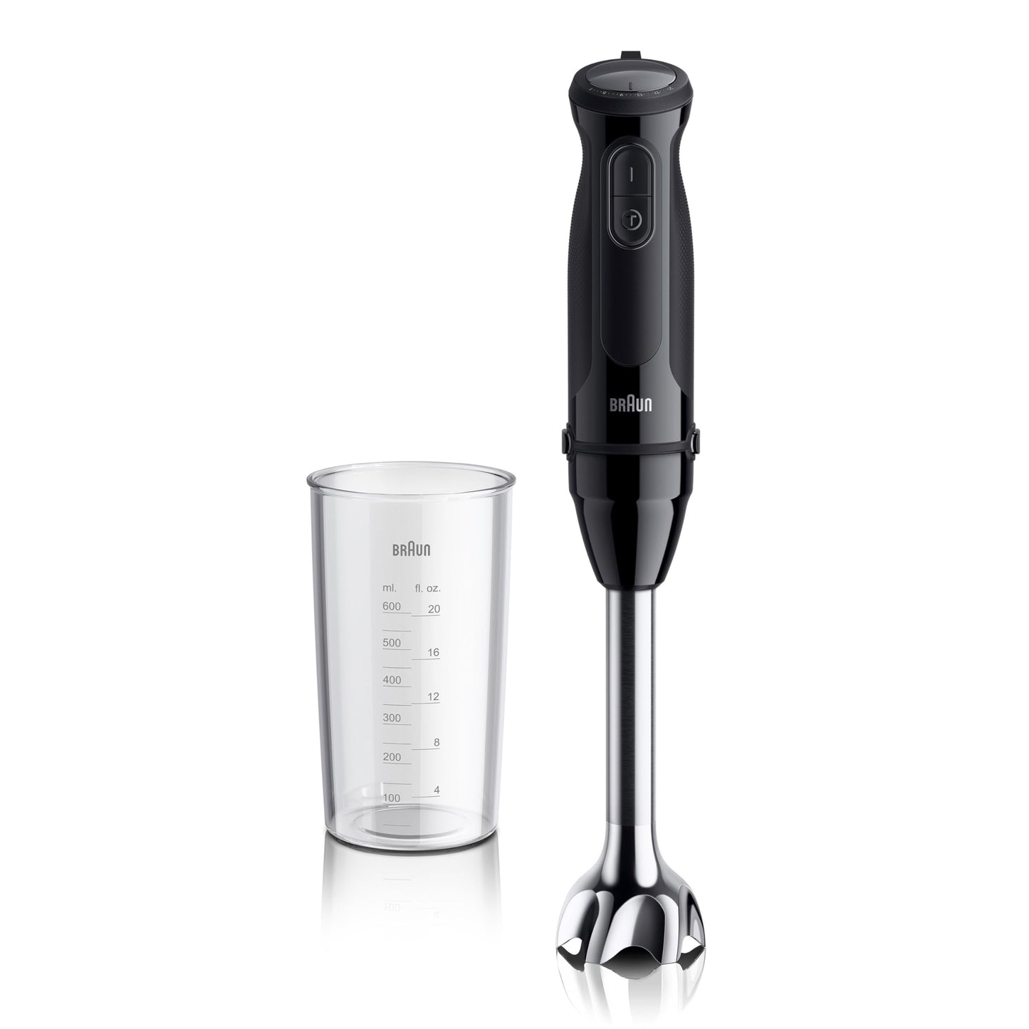 Braun MultiQuick 5 Vario Hand Blender, Immersion Blender with PowerBell Technology, Minimized Splashing, 21 Speeds + TurboBoost, EasyClick Attachments, Perfect for Whisking & Chopping, Black–MQ50001M