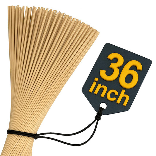 50 Pcs Bamboo Skewers for Grilling – 36 Inch Long Marshmallow Roasting Sticks for Campfire – Smores Sticks for Fire Pit to Making Kabobs, Hot Dog, Fruit, Crafts & Flower Bouquets