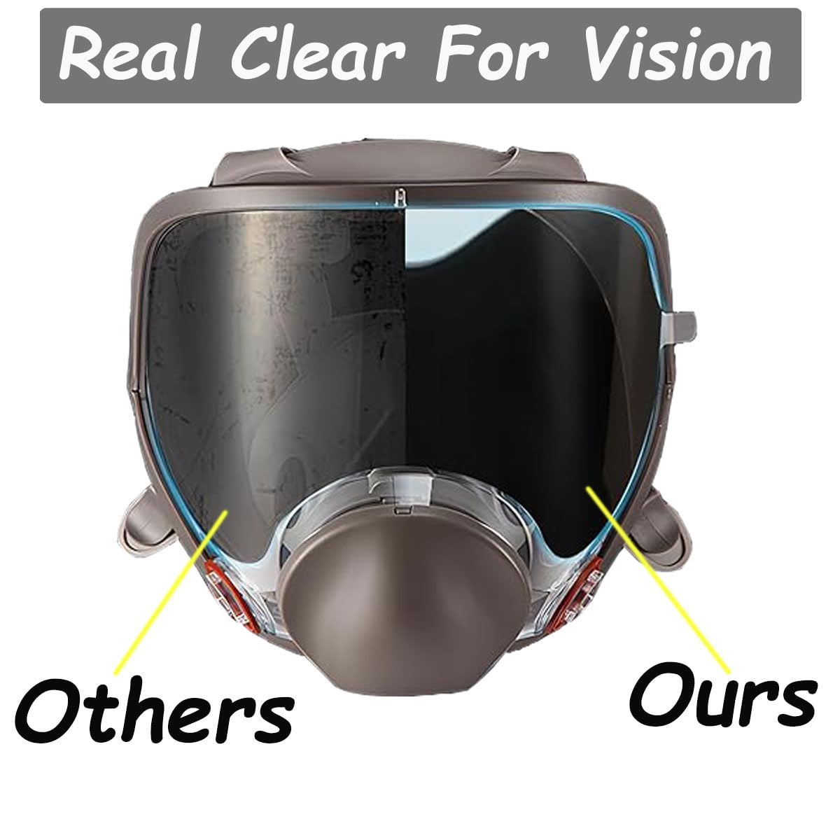 Aisetmoon 100 Pcs Peel Off Lens Cover Compatible Protective Cover for 3M 6885, 6000, 6700, 6800, 6900 Series Respirator Masks, Face Shield Covers, Faceshield Cover Highly transparent