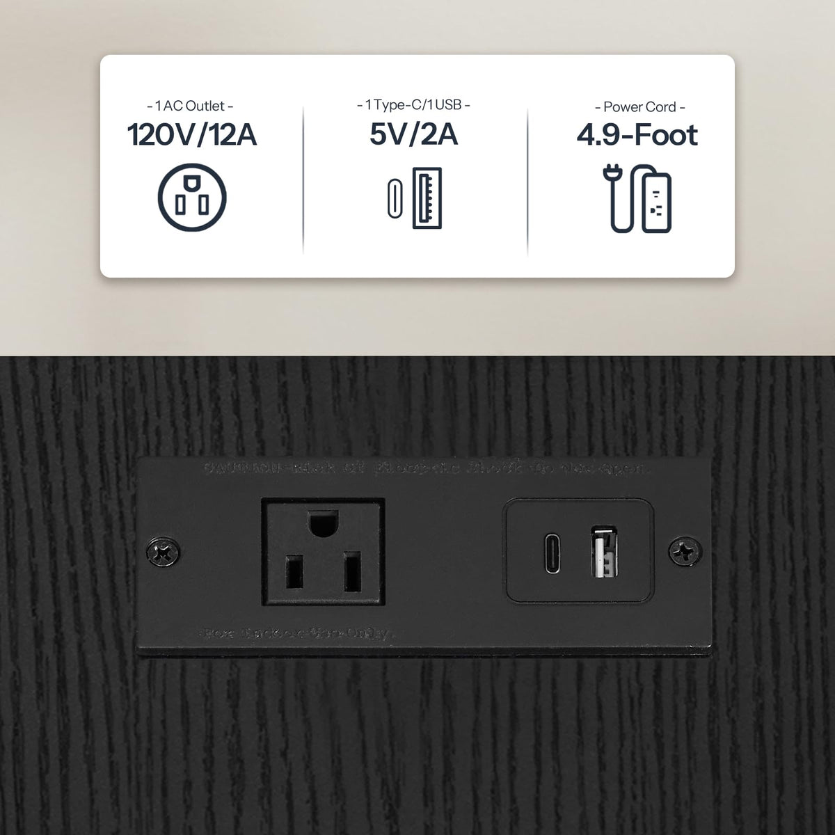 HOOBRO Set of 2 Side Table with Charging Station, End Table with USB Ports and Outlet, Nightstand with 2-Layer Storage Shelves for Small Spaces, Living Room, Bedroom, Stable Frame, Black BK09UBZP201
