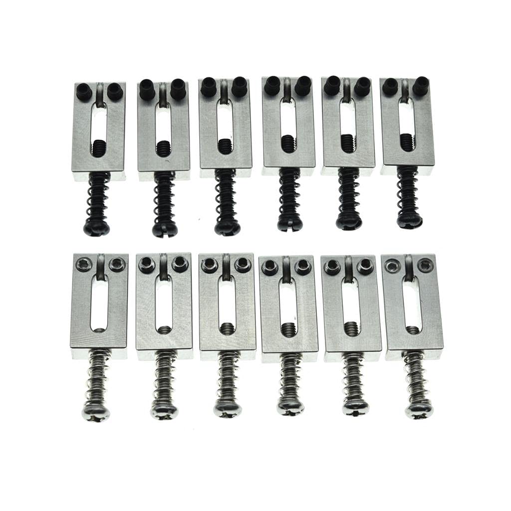 Dopro Upgraded Version Solid Stainless Steel Guitar Bridge Saddle 10.5mm for Stratocaster or Telecaster