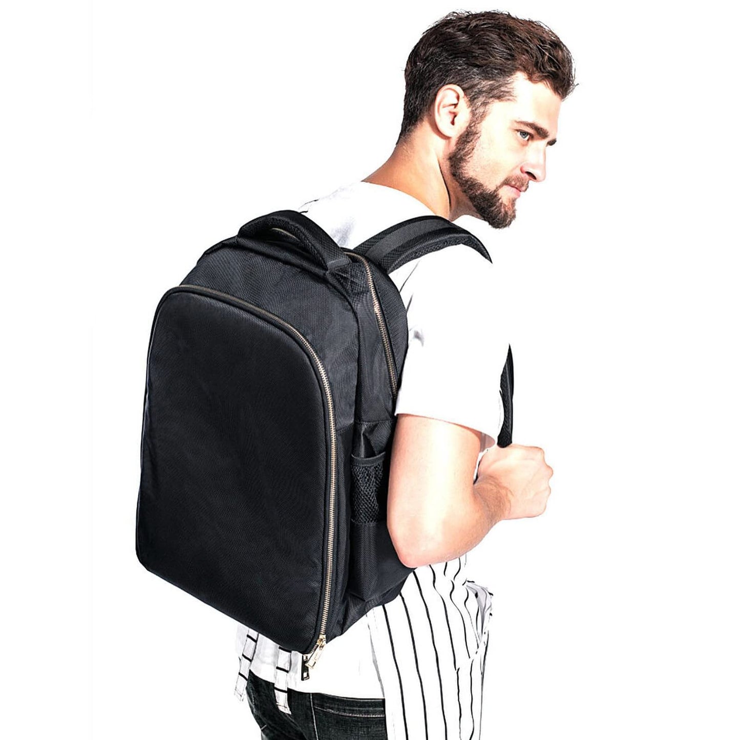 AIHOPESTO Barber Travel Backpack (Black, 17.7 x 12.6 x 7.5 inches), Air Cushion Design, Waterproof, High Capacity for Clippers and Supplies, Black, 17.7" x 12.6"x 7.5", Backpack,travel