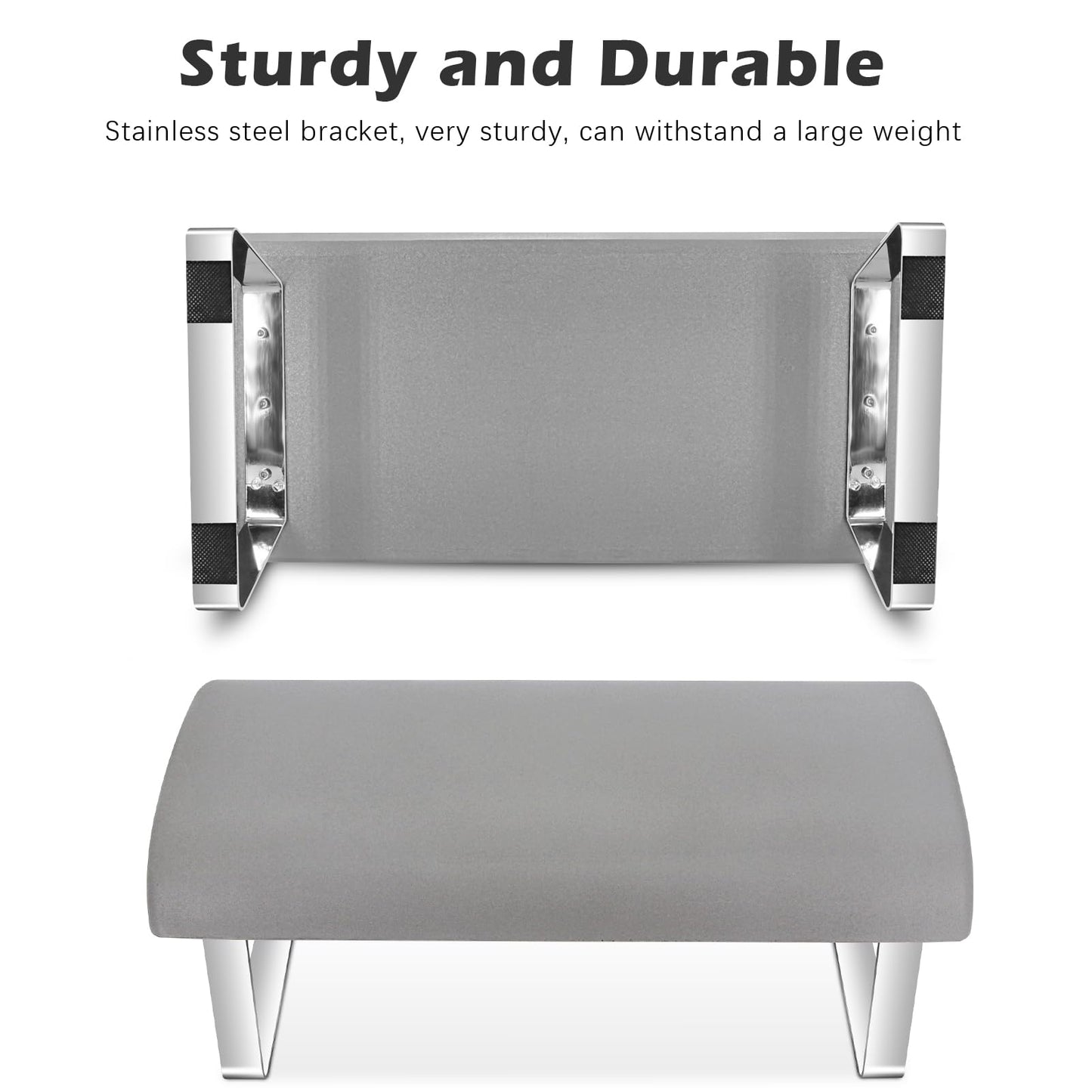 Foot Rest Under Desk, Waterproof Self-Skinning Foam Under Desk Foot Rest Ergonomic Foot Stool for Office Home Use, Soft and Comfortable (Gray)