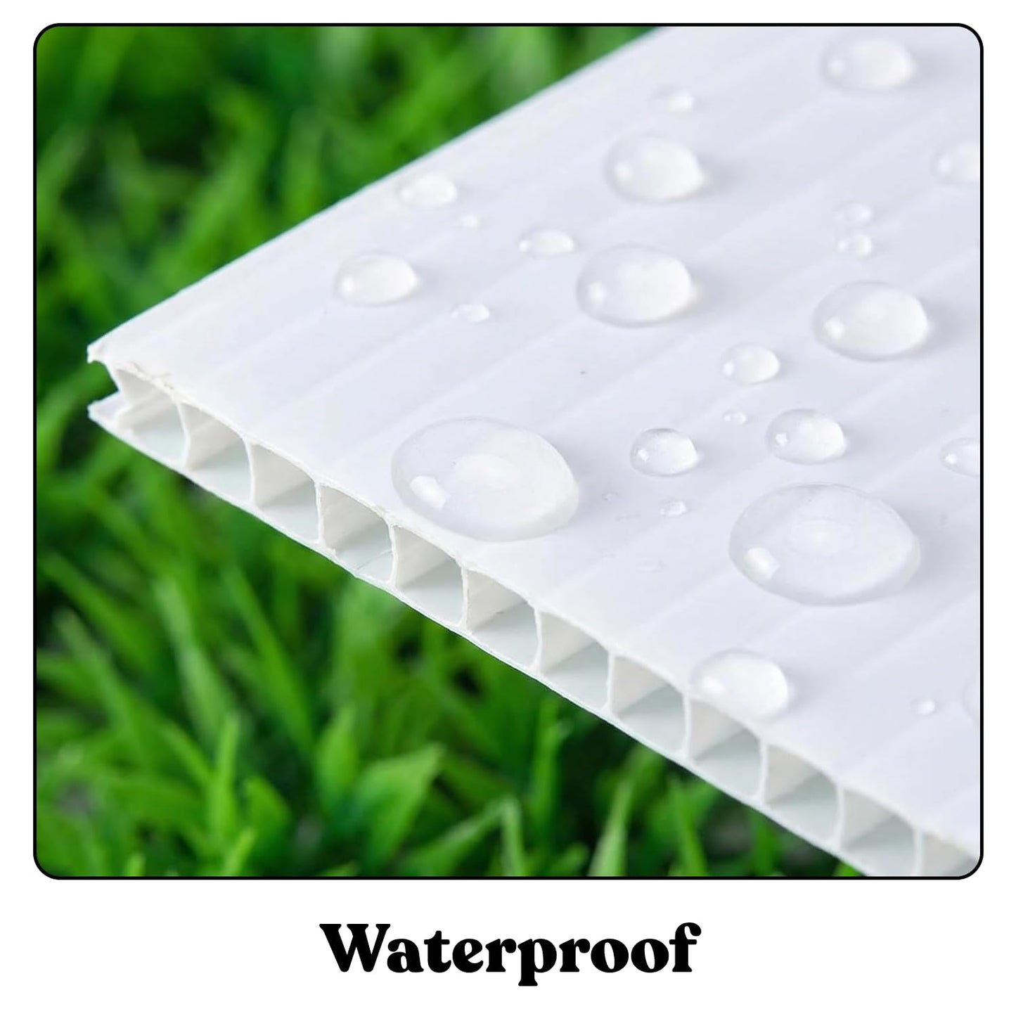 T-SIGN Corrugated Plastic Sheets Coroplast Sign Blank Board, 24 x36 Inches 3/16 Inches Thick for A-Frame Replacement Poster Sheets, 2 Pack White Blanks Sign