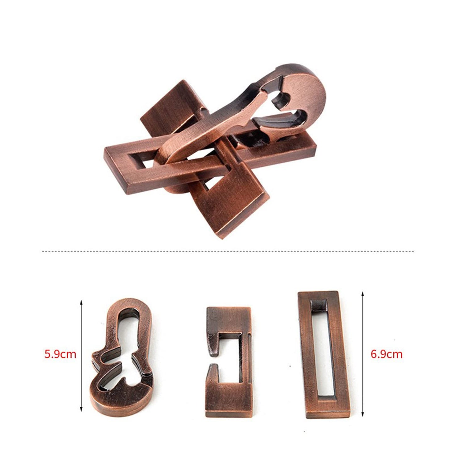 FantasyDay 15 Pcs Brain Teaser Puzzle,Metal Puzzle, Unlock Interlock IQ Test Game, Magic Trick Toy Gift for Kids and Adults