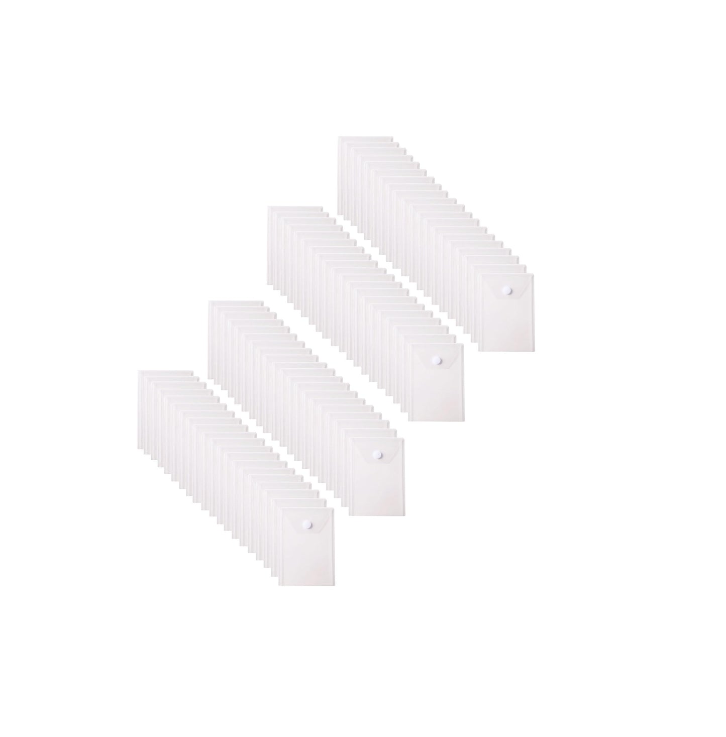 YESSART 6''x4'' Vertical Plastic Envelopes Hook Loop Closure Coupon Receipt Storage Holder 80 Pack