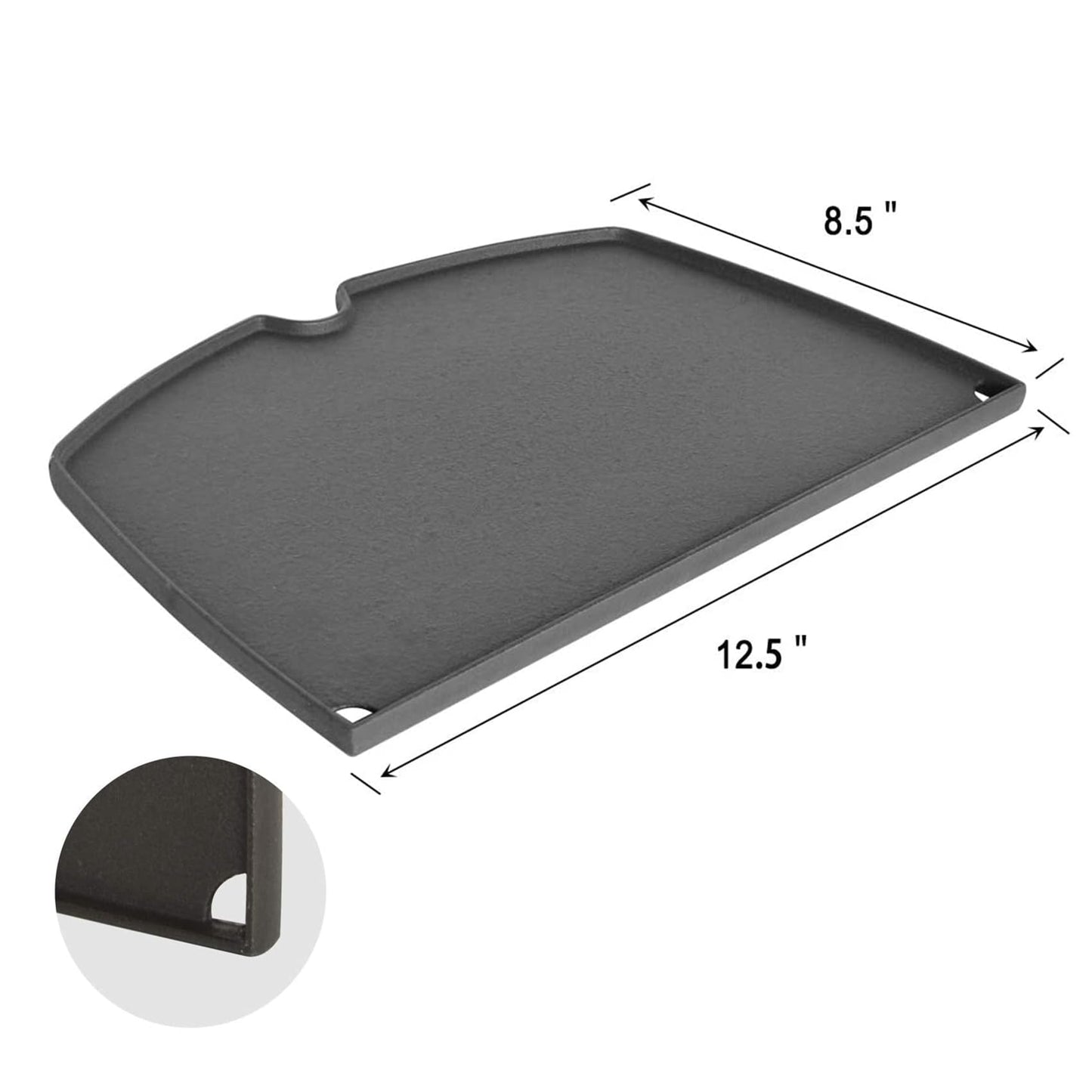 Stanbroil Cast Iron Cooking Griddle for Weber Q100 and Q1000 Series Grills, Replacement for Weber 6558