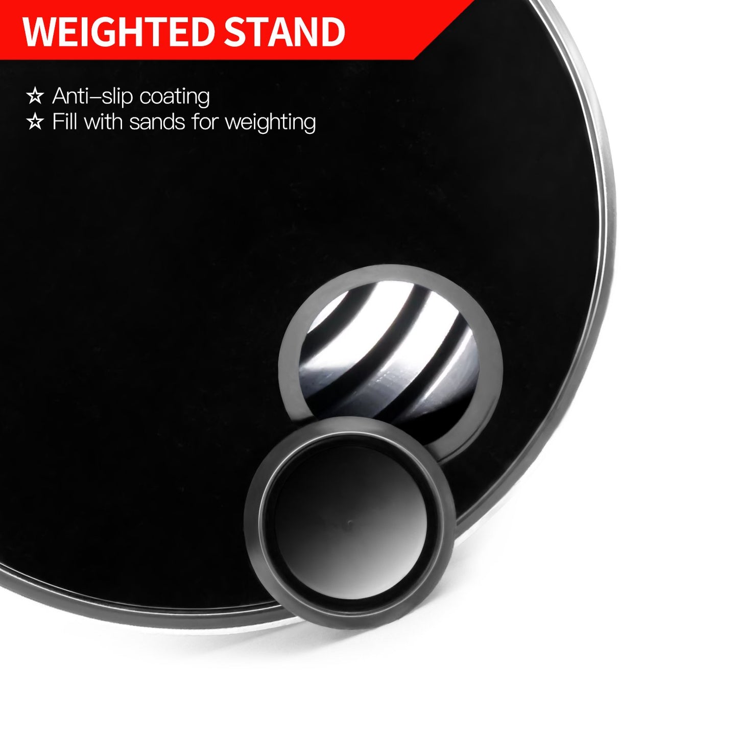 ANLEY Floor Stand Base For Indoor Flagpoles, Compatible with 1 Inch Diameter Flag Pole - Gold