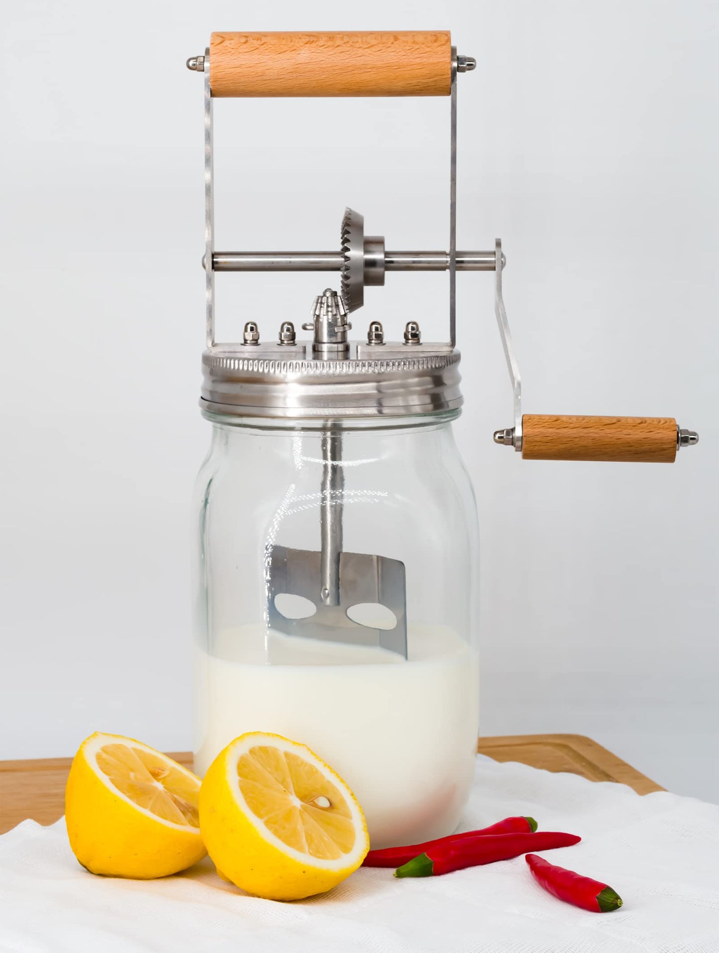 aeaker Aeaker Glass Butter Churn; Delicious Homemade Butter in as Little as Ten Minutes; Large 32-Fluid Ounce Capacity Butter Churner, 1 EA, ASFE588