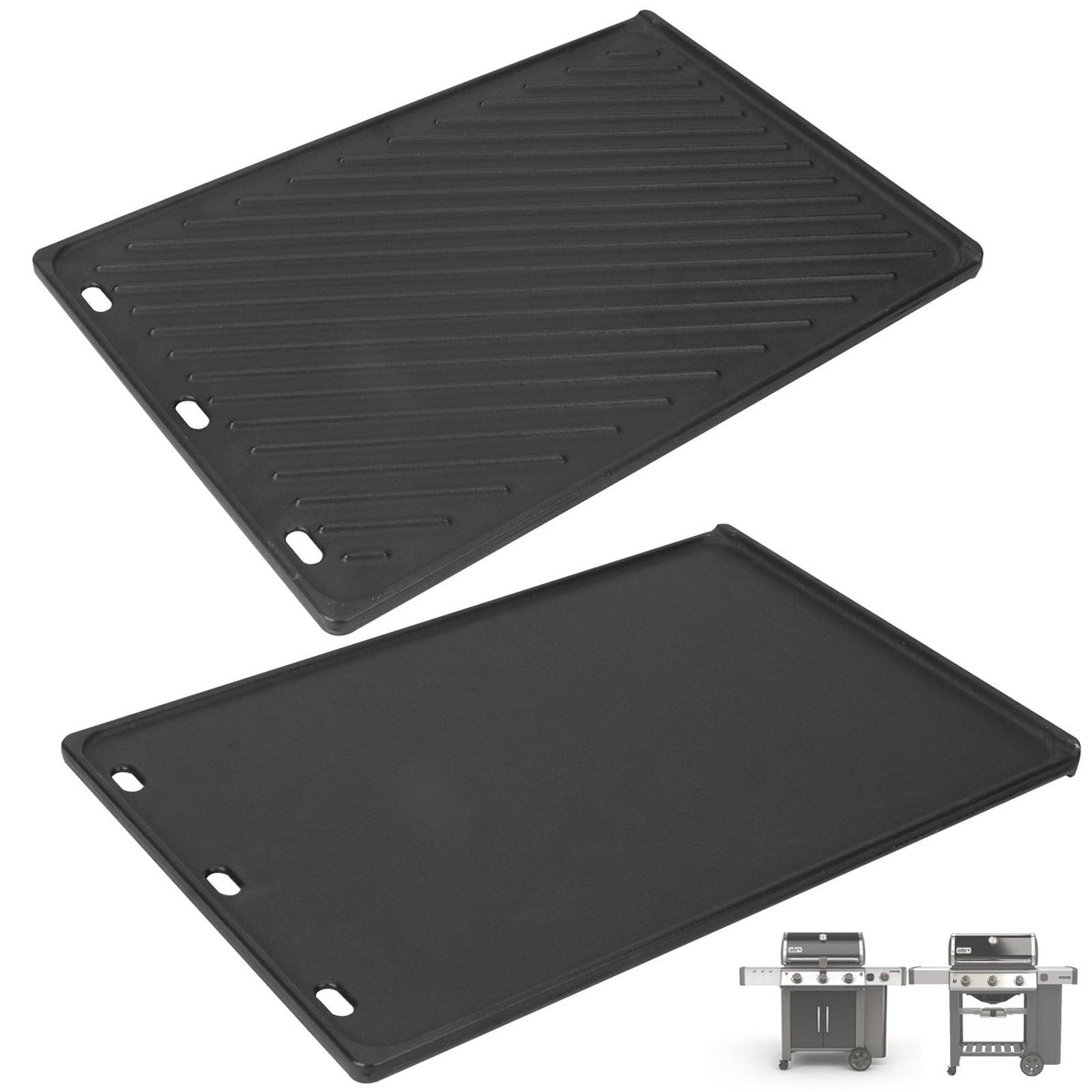 66095 Genesis II GS4 BBQ Griddle for Weber Genesis 2 GS4 BBQ Grill Parts Replacement Cast Iron Griddle Insert for Weber Genesis II/II LX 300 SER Accessories 66802 Webber Genesis 300 (2022 YRS), 1PC
