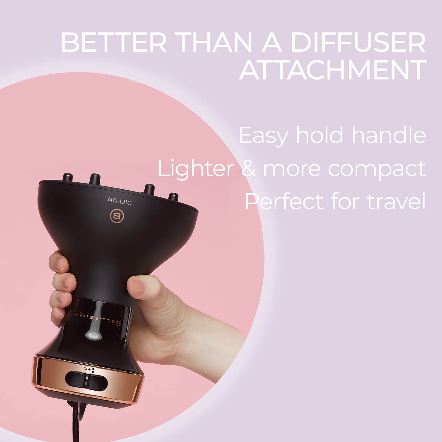 Bellissima Italia Hair Diffuser Diffon Ceramic - Lightweight Curly Hair Dryer with Argan Oil - DF1 5000