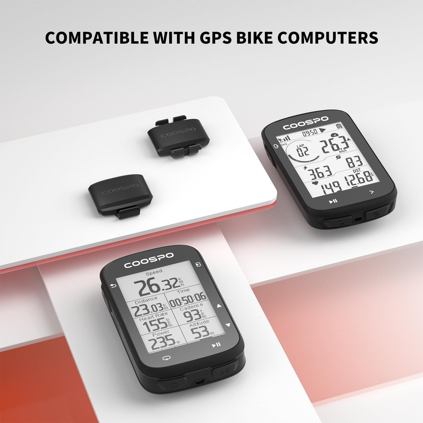 COOSPO Bike Cadence Speed Sensor BK9, Bluetooth 5.0 ANT+ Wireless Cycling Speed Bicycle RPM Cadence Sensor, IP67 Waterproof & 300H Battery