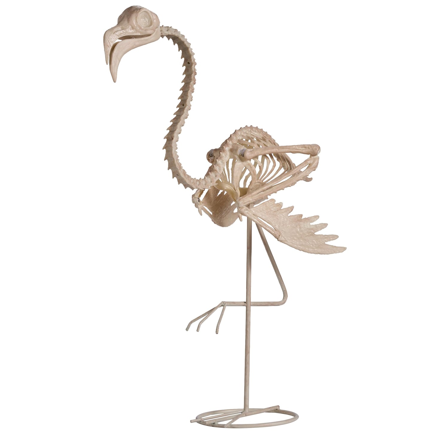 JOYIN Flamingo Skeleton Halloween Decorations 27.6 Inch Tall Spooky Flamingo Posable Animal Skeleton with Movable Joints for Halloween Indoor Outdoor Yard Garden Lawn Patio Prop Decor
