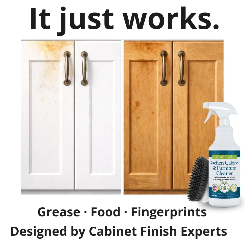 Kitchen Cabinet Cleaner - Plant Based Cleaner Solution for Cabinet Finishes, Safe for Daily Use, No Residue, Eco-Friendly - 950ml by Final Touch