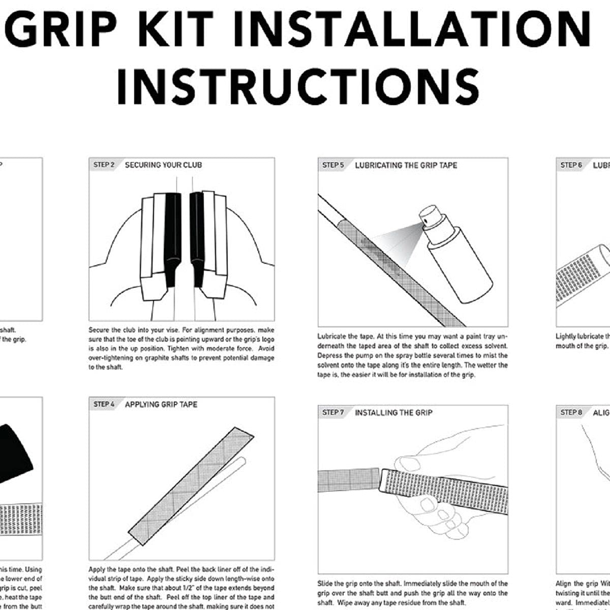 Karma Revolution Jumbo (+1/16") Golf Grip Kit with Grip Tape, Solvent, Rubber Vise Clamp, 13 Black No Alignment Necessary Easy Installation All-Weather Performance Replacement 360 Golf Grips for Men