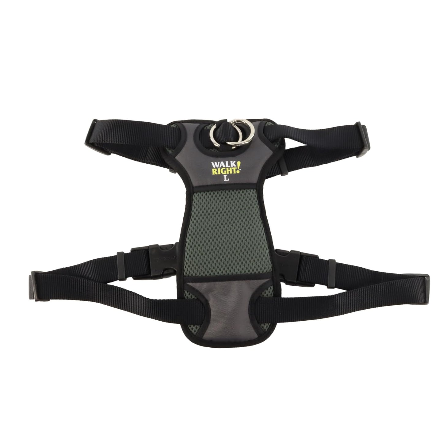 Coastal Walk Right Dog Harness with 2 Leash Clips, No-Pull Adjustable Soft Padded Dog Vest, Extra Large, Anti Slip & No Choke Vest, Black