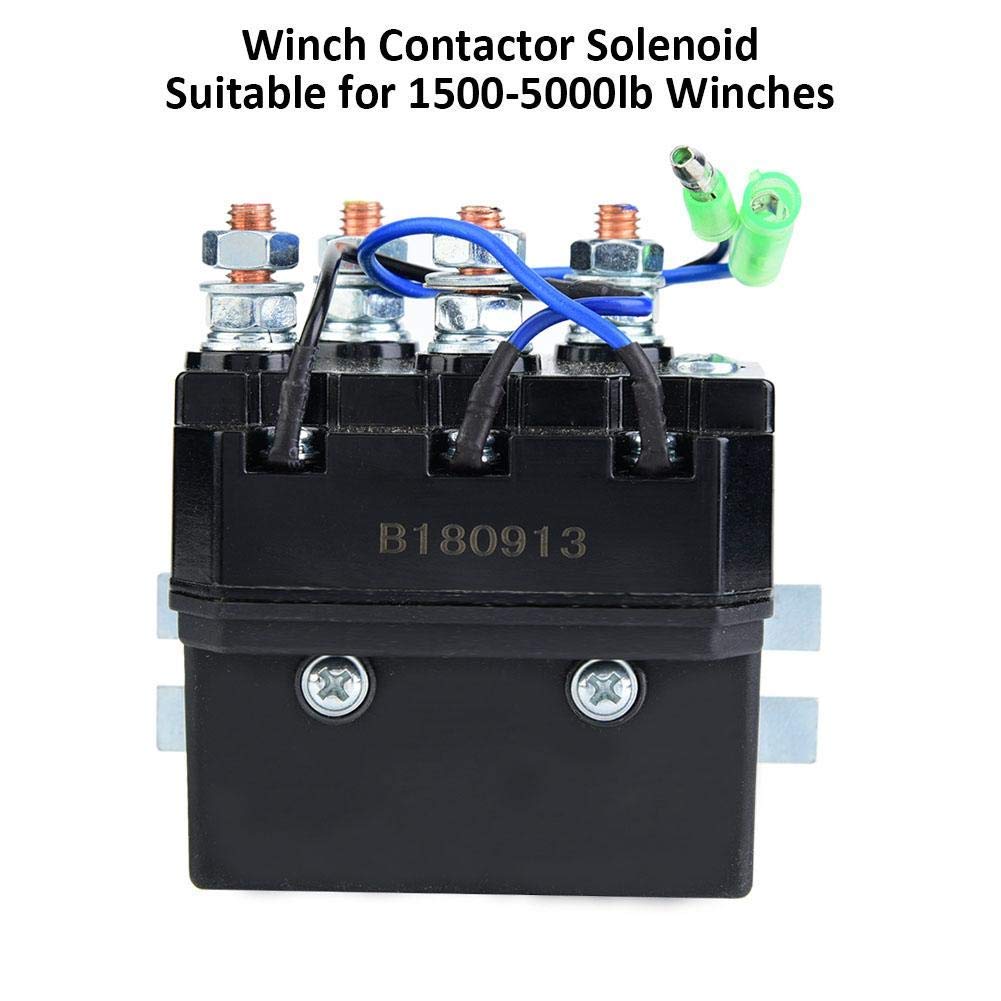 Winch Solenoid Relay, Winch Contactor Reversing Relay for 1500-5000lb ATV UTV Winches
