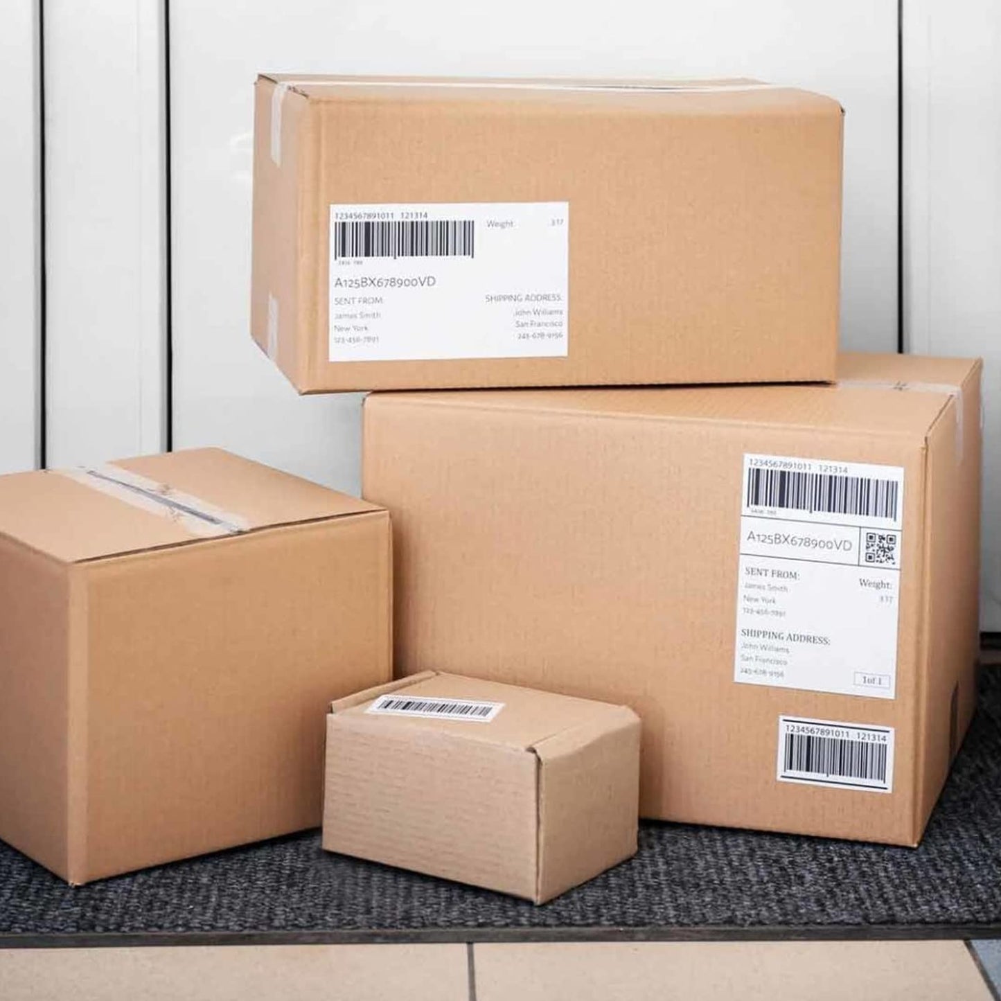 TIMIFUL 4 x 6 inches Thermal Label 4 Rolls [Total 1400 Labels] Thermal Shipping Label Permanet Adhesive with Zebra, 350 Labels/Roll, (not for dymo 4XL)