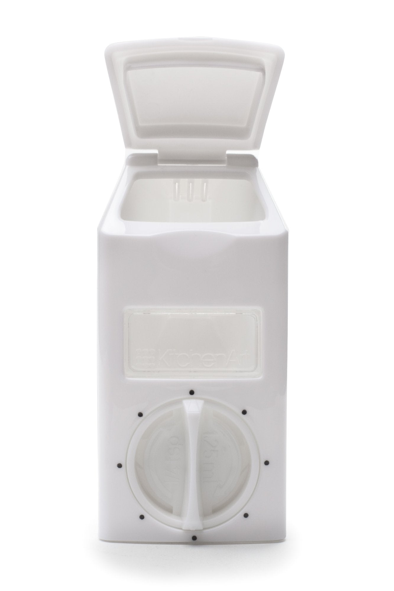 KitchenArt Spice Rack, Select-A-Spice Auto-Measure Rotating Spice Rack, White, 12 Compartments