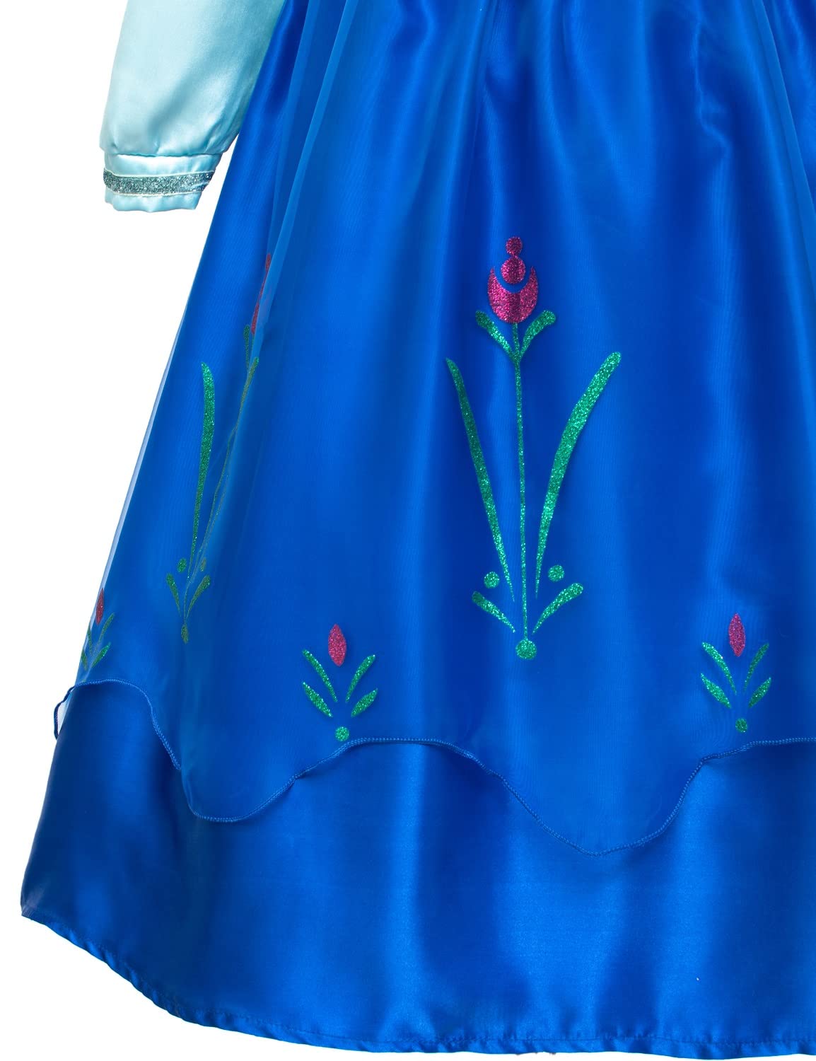 Princess Costumes Birthday Party Dress Up for Little Girls/Long Sleeve with Cape and Accessories 6-7 Years