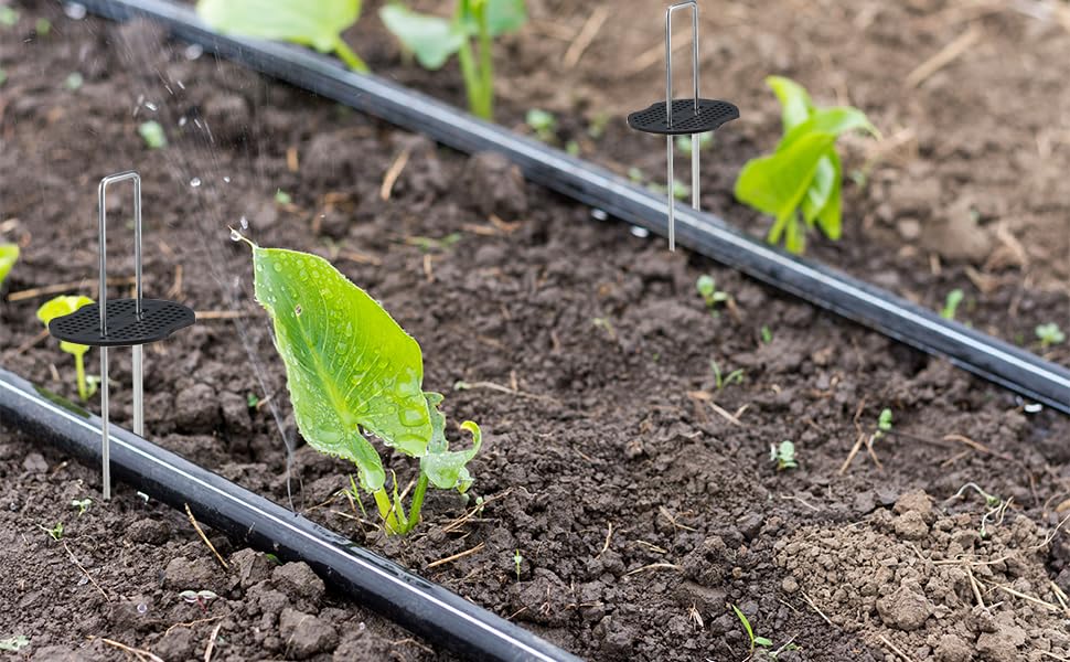 Artilife Landscape Fabric Staples with Gaskets,Galvanized Steel Landscape Staples,6” Length 11 Gauge Landscape Fabric Pins,U Shape Landscaping Staples for Weed Barrier (200pcs 6")