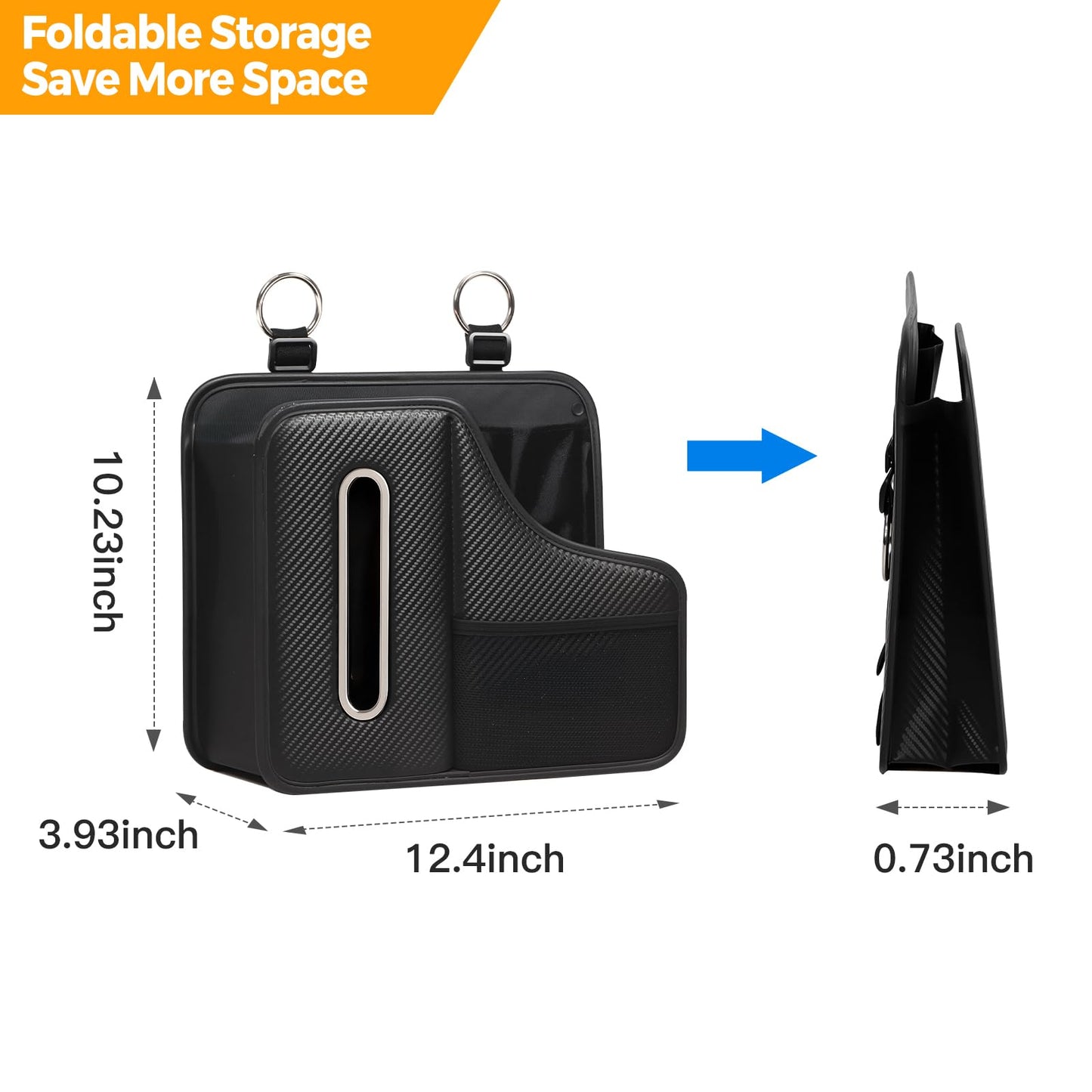 KZBHHP Car Tissue Holder,Back Seat Organizer with Cup Holder,Multifunctional Car Headrest Seat Back Storage,Snack Organizers for Kids,Large Tissue Box Cover Fit for 100-130 Regular Size Tissues
