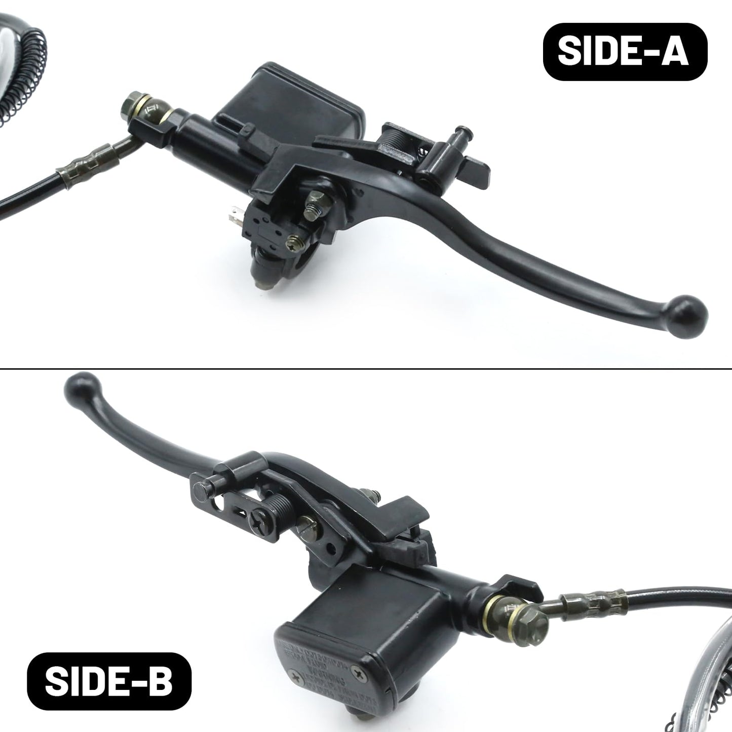CADUFUELLY Rear Hydraulic Brake Master Cylinder Caliper, Disc Brake Master Cylinder Caliper Replacement for Chinese ATV Quad from 50cc to 250cc, Replacement for TaoTao Replacement for Kazuma