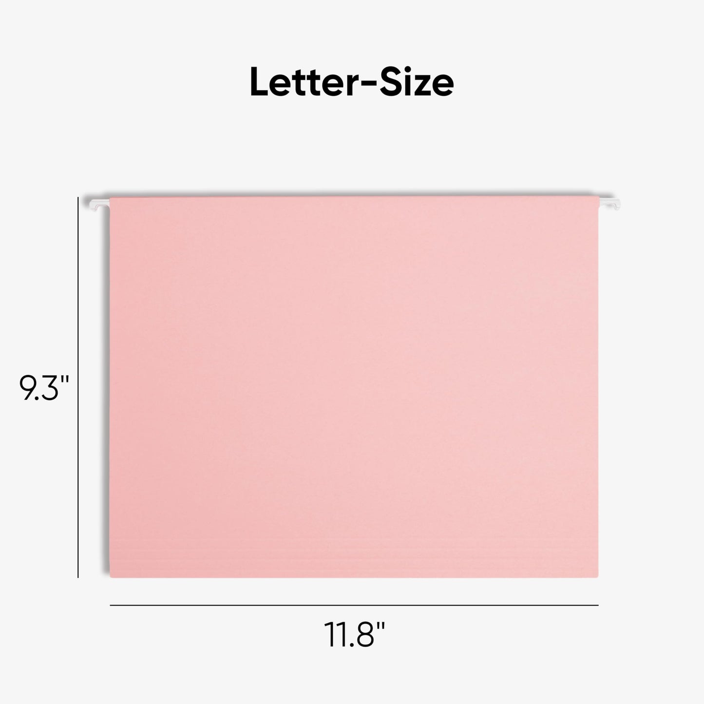 Smead Hanging File Folders, 25-Pack, Letter Size, 1/5-Cut Repositionable Tabs, Pink, Colour-Coded Filing for Home Office, Back-to-School and Women's Workplace Organization