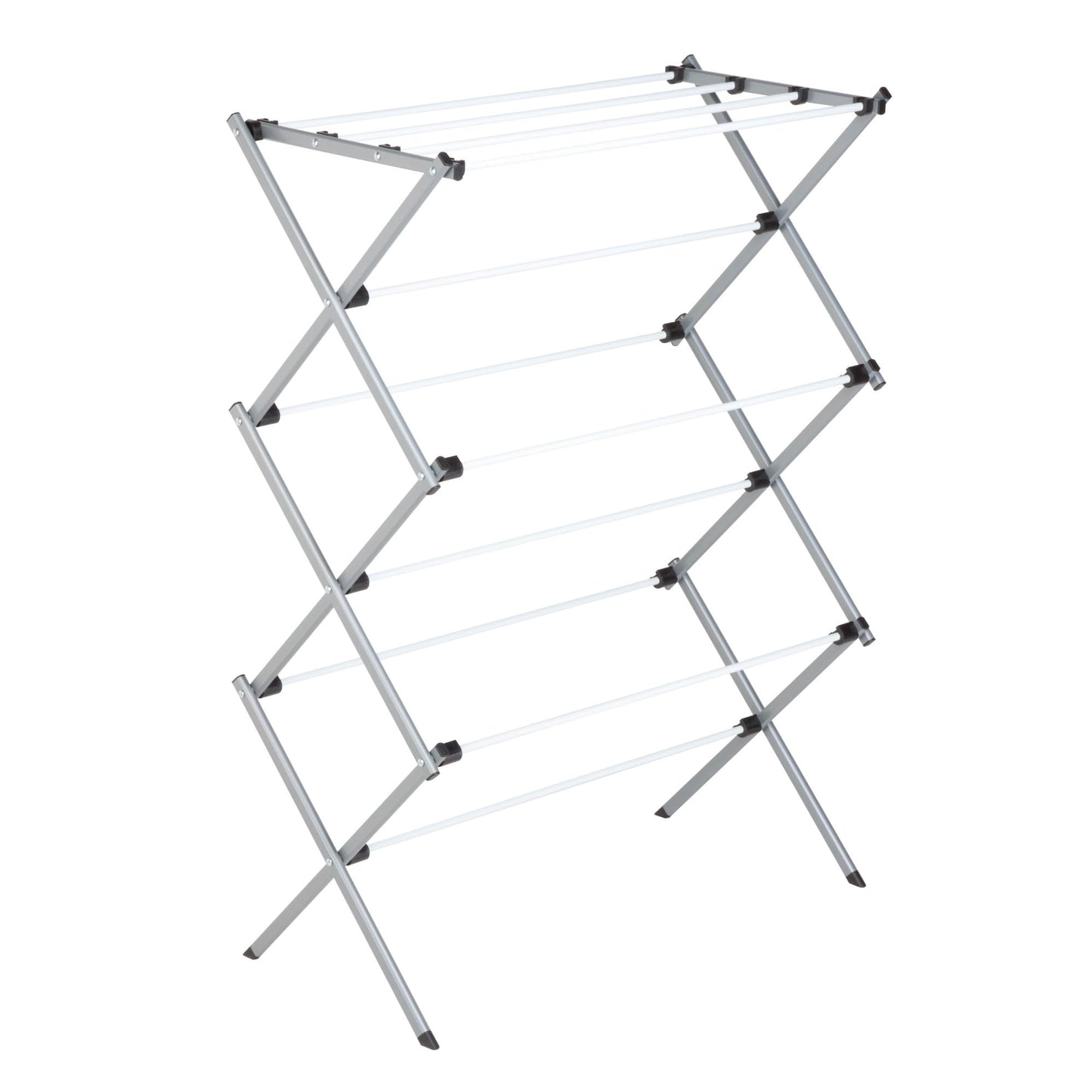 Honey-Can-Do DRY-01306 Folding 42-Inch Clothes Drying Rack, Silver/White